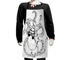 Hipster Animal Sketch Kids Apron