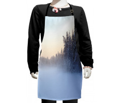 Frozen Lake in Woods Kids Apron