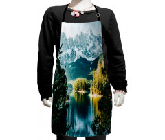 Mountain Frozen Lake Kids Apron