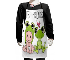 Baby Frog Love Friends Kids Apron