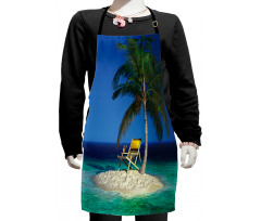 Chair Under a Palm Tree Kids Apron