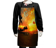 Romantic Sunset Scenery Kids Apron