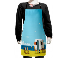 Coastline Clouds Scenery Kids Apron