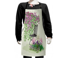 Flowers Blooming Garden Kids Apron