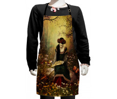 Lady with Book Kids Apron