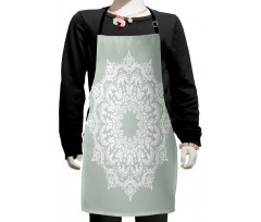 Damask Floral Motifs Kids Apron