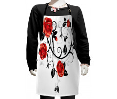 Swirling Roses Garden Kids Apron