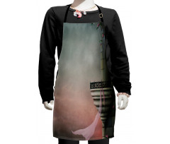 Old Medieval Tower Rose Kids Apron