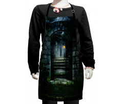 Dark Haunted Castle Kids Apron