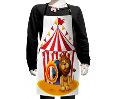 Fire Hoop Circus Tent Kids Apron