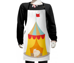 Furry Cat in a Circus Kids Apron