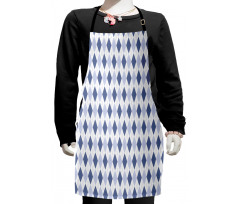 Diagonal Rhombus Borders Kids Apron