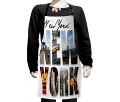 New York Collage Kids Apron