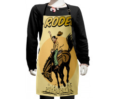 Wild Horse Rodeo Cowboy Kids Apron