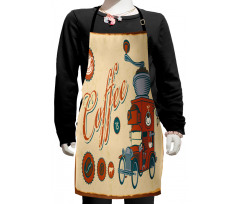 Truck Coffee Grinder Kids Apron