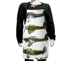 Old Dive Planes Jets Kids Apron