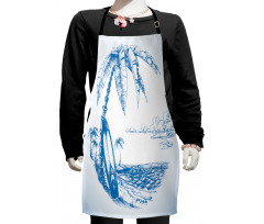 Surf Hawaiian Beach Kids Apron