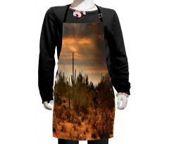 Dramatic Shady Desert Kids Apron