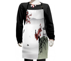 Cherry Blossoms and Boat Kids Apron