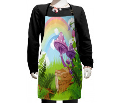 Wood Grass Fungus Art Kids Apron