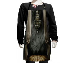 Dark Ball Room Chandelier Kids Apron