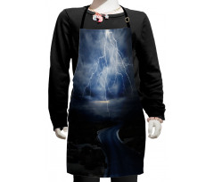 Thunderstorm over Road Kids Apron