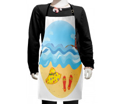 Minimal Doodle Ocean Kids Apron