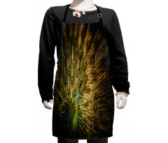 Exotic Dark Feathers Kids Apron