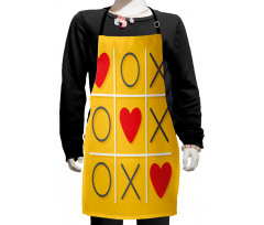 Romantic Xoxo Kiss Design Kids Apron