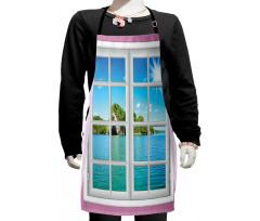 Idyllic View from Window Kids Apron