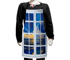 Sunset Sea Scenery Kids Apron