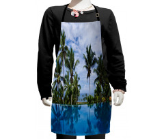 Infinity Pool Palm Kids Apron