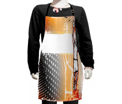 Basketball Doodle Art Kids Apron