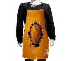 Basketball Splash Style Kids Apron