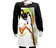 Man Playing Basketball Kids Apron