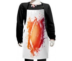 Rugby Ball Sport Splash Kids Apron