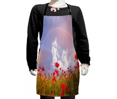 Poppy Flowers on Meadow Kids Apron