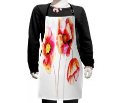 Blooming Poppies Kids Apron