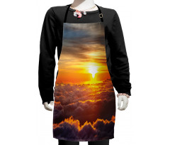 Sunset Scene on Clouds Kids Apron