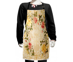 Leaves Roses Floral Kids Apron