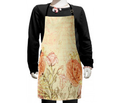 Grunge Retro Flowers Kids Apron