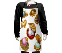 Open Shells Sea Image Kids Apron