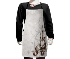 Priate Skull Compass Kids Apron