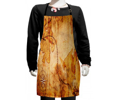 Treasure Map Compass Kids Apron