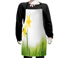 Daffodils with Grass Kids Apron