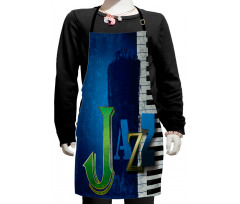 Jazz Music Keys Guitar Kids Apron