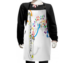 Festival Music Notes Kids Apron