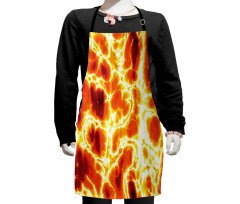 Hot Burning Lava Fire Kids Apron