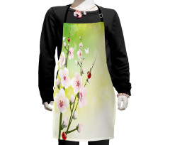 Blossoms Ladybugs Spring Kids Apron