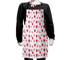 Dragonfly Ladybugs Hearts Kids Apron